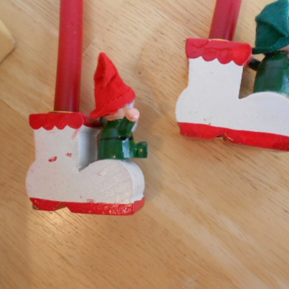 Elf Candle Holders 1950's, 1960's Vintage Figurines - Picture 7 of 12